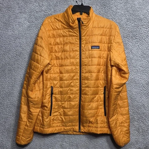 PATAGONIA Men's Sz Medium Nano Puff Puffer Jacket Bright Orange Primaloft 84212 - Picture 1 of 10